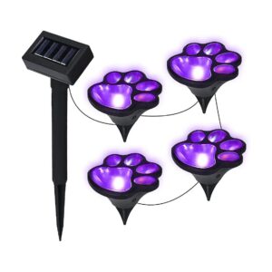 Waterproof Solar String Lights for Dog Paw Pathway Garden Lighting