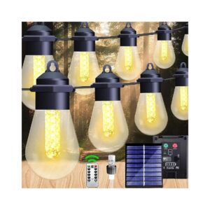 Waterproof Solar String Lights with LED Beads and 20 Bulbs for Patio or Garden Use