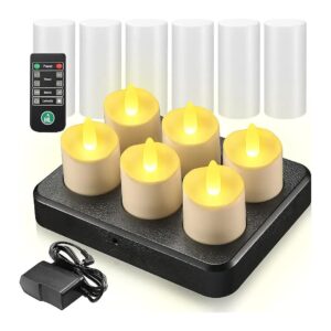 Waterproof Tea Light Candles with Remote, 100Hours Lighting, Plastic Base, Ambient Light