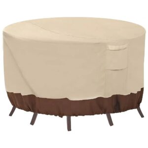 Waterproof and Anti-Fading Round Patio Furniture Cover for Outdoor Furniture Set