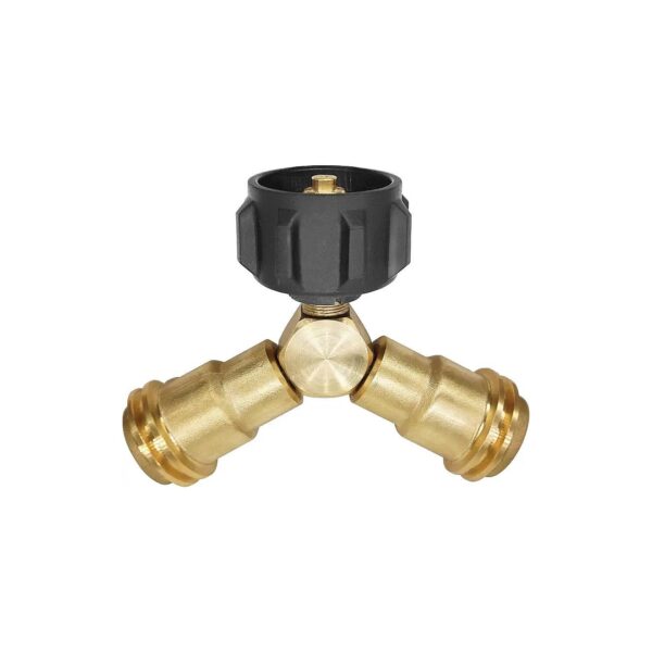 Way LP Gas Connection, Tee Connector for 20lb Propane Tank Cylinder