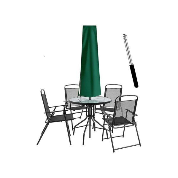 Weather Green Table Umbrella Cover for Small 6-9 ft Units - Waterproof and Windproof