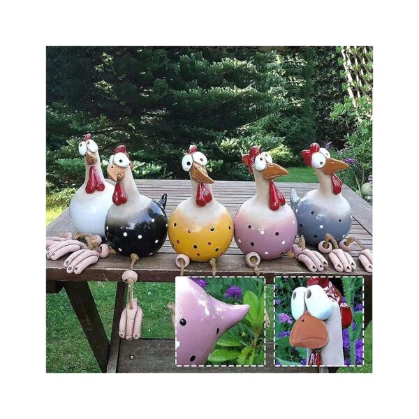 Weather-Proof Resin Rooster Outdoor Statues for Garden and Balcony