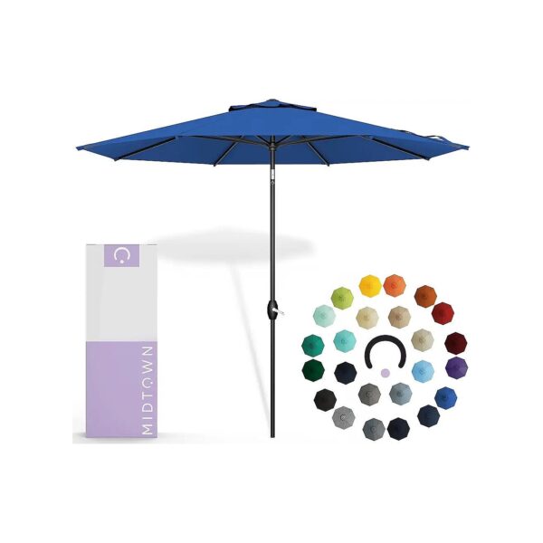 Weather-Resistant Aluminum Pole Patio Umbrella with Kevlar Cord for Long Lasting Use