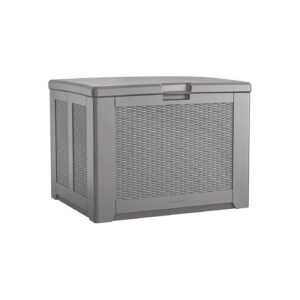 Weather-Resistant Gray Deck Box for Outdoor Storage Solutions