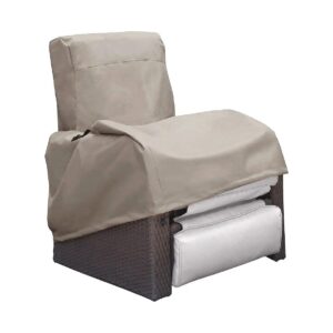 Weather-Resistant Khaki Patio Chair Cover for Single Chairs