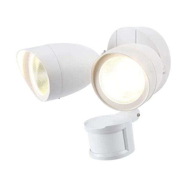 Weather-Resistant LED Outdoor Flood Light with Modern Design and Adjustable Dual Heads