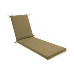 Weather-Resistant Tan Chaise Lounge Cushion with Polyester Fiber Fill