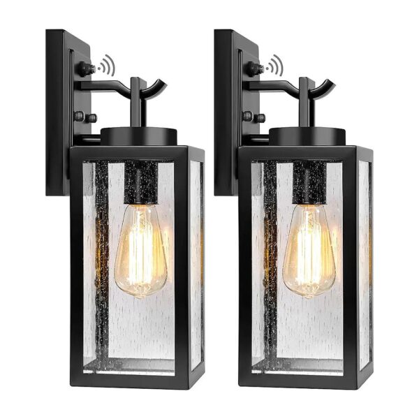 Weatherproof Dusk to Dawn Outdoor Wall Lanterns with Advanced Sensor and Steel Frame