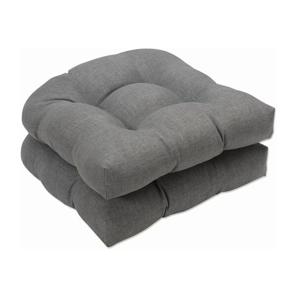 Weatherproof Polyester Outdoor Indoor Furniture Seat Cushions 2 Count Gray