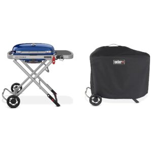 Weber Traveler's Premium Gas Grill with Durable Cover and Portable Design