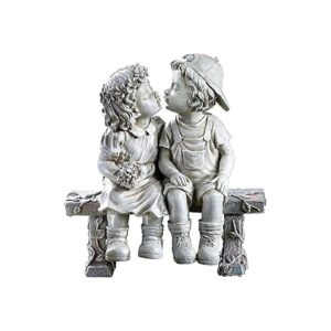 Whimsical Kissing Couple Figurine Miniature Statue for Garden Display