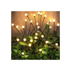 Whimsical White Solar Garden Lights with Flexible Copper Wires and Modern Design