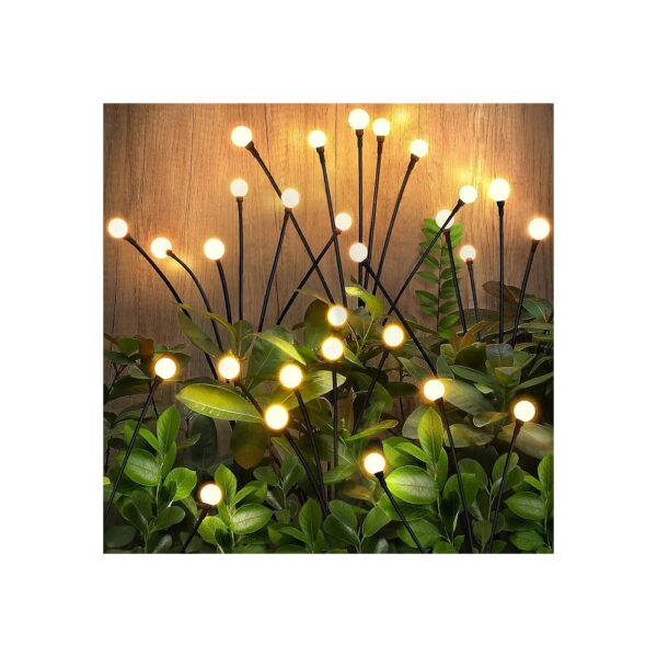 Whimsical White Solar Garden Lights with Flexible Copper Wires and Modern Design