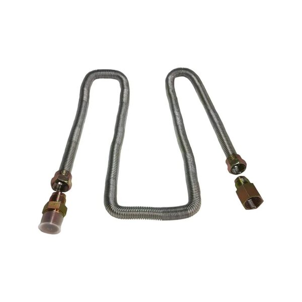 Whistle Free Gas Line for Fireplaces and Fire Pits Made of Stainless Steel