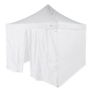 White 81 Sq Ft Slant Leg Canopy Sidewall Set for Caravan Style Outdoor Furniture