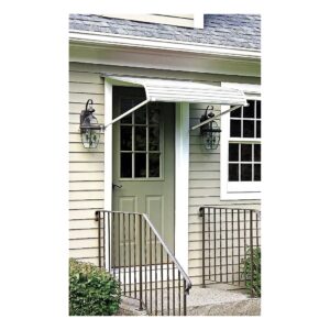 White Aluminum Door Canopy with Compact Size 60 Inch Wide