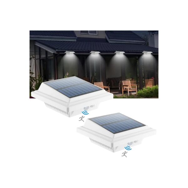 White Cool White Solar Gutter Lights for Garden Patio Yard Decor