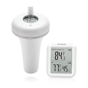 White Floating Pool Thermometer with Digital Display and Easy Reading