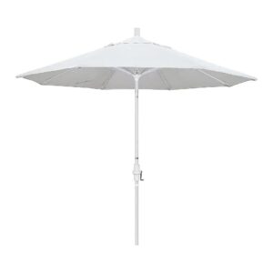 White Olefin Canopy Market Umbrella with Collar Tilt and Rust-Free Aluminum Frame