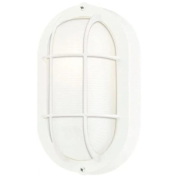 White Outdoor Wall Light Fixture with Long Glass Lens and Aluminum Alloy Frame