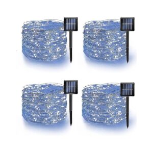 White Solar Fairy Lights 4 Pack for Outdoor Christmas and Wedding Decorations