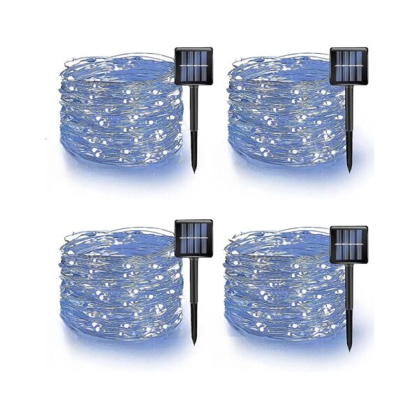 White Solar Fairy Lights 4 Pack for Outdoor Christmas and Wedding Decorations