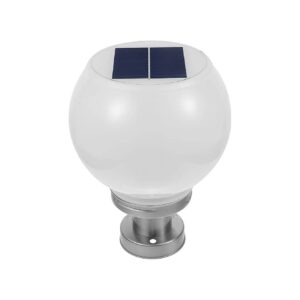 White Solar Powered Outdoor Post Cap Lights with High Brightness for Garden Yard Lighting