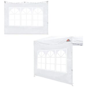 White Waterproof Side Walls with Church Window Design for 10x10 Canopy Frames