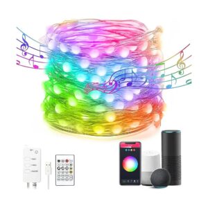 WiFi Controlled 8ft Fairy Lights with 20 Flash Modes and 16 Million Colors