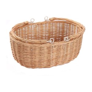 Wicker Picnic Basket with Handles for Casual Outdoor Gatherings and Picnics