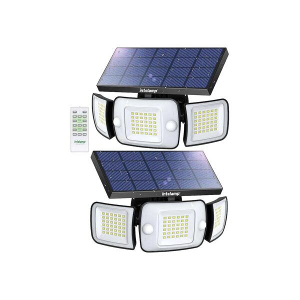 Wide Angle Solar Flood Light with Motion Sensor and Solar Power for Security and Safety