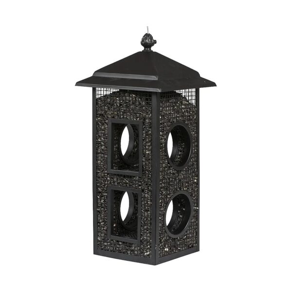 Wild Bird Feeder with Easy-Refill Top for Seeds and Peanuts