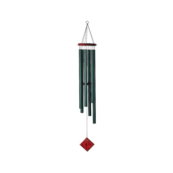 Wind Chimes for Outside Garden Patio Decor 54 Inch with Bubinga Finish Wood Frame