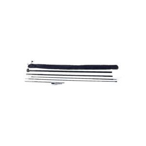 Windless Wind Flag Set Kit with 2 Fiberglass and 2 Aluminum Poles