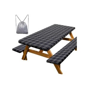 Windproof Rectangular Tablecloth for 6 Foot Tables, Camping Gifts