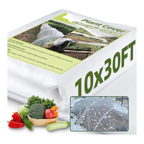 Winter Plant Protection with Soft and Breathable 10x30FT Frost Cloth Freeze Blanket