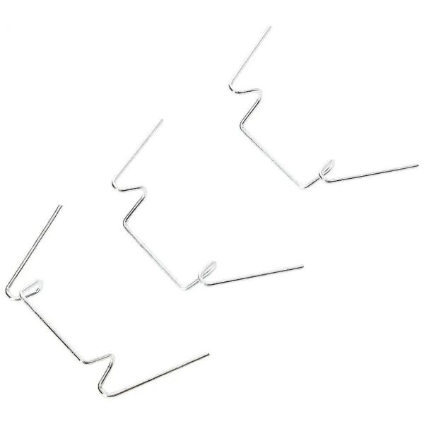 Wire Type Glazing Clips in Silver Tone for Aluminum Frames 75-Pack