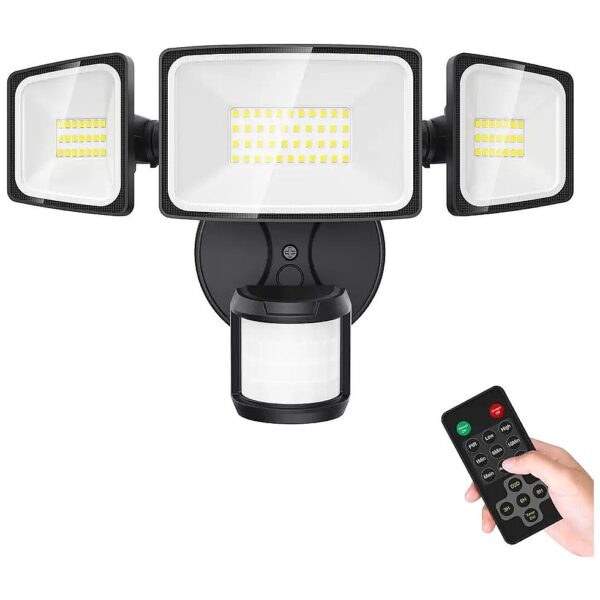 Wireless 65W LED Security Light with Remote Control and 3 Adjustable Lighting Modes