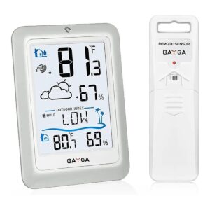 Wireless Backlight Room Thermometer with Outdoor Index and High Precision Sensor