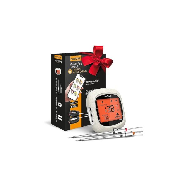 Wireless Grilling and Smoking Meat Thermometer with Dual Probes and APP