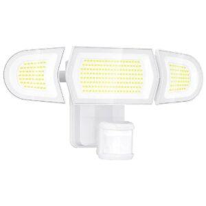 Wireless Outdoor Motion Sensor Flood Light with 2000LM Brightness 6500K White