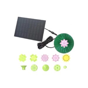 XINHONG Solar Water Fountain with Panel and 11 Nozzles for Bird Baths and Ponds