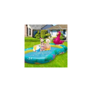 XL Size Inflatable Kiddie Pool with Sprinkler System for Kids Toddlers Outdoor Party