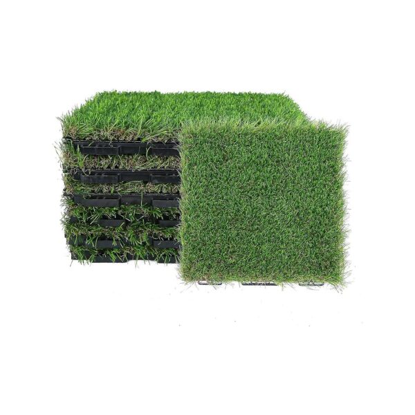 XLX TURF Super Thick Artificial Grass Tiles for Backyard and Patio Decor