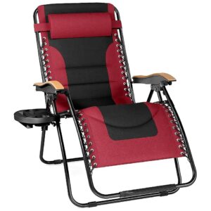 XXL Padded Zero Gravity Chair with Anti-Gravity Technology and Soft Cushioning