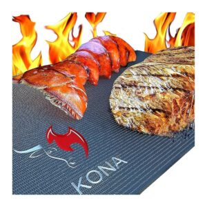 Year Warranty BBQ Grill Mat with Heavy Duty Non-Stick Coating for Outdoor Use