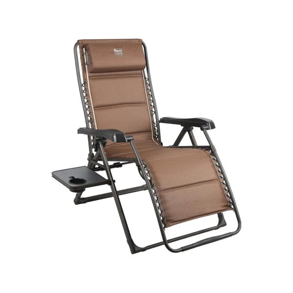 Zero Gravity Recliner Chair with Adjustable Headrest and Cup Holder for Outdoor Use