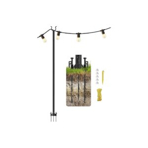 black Light String Poles for Patio Garden Wedding Party Lighting