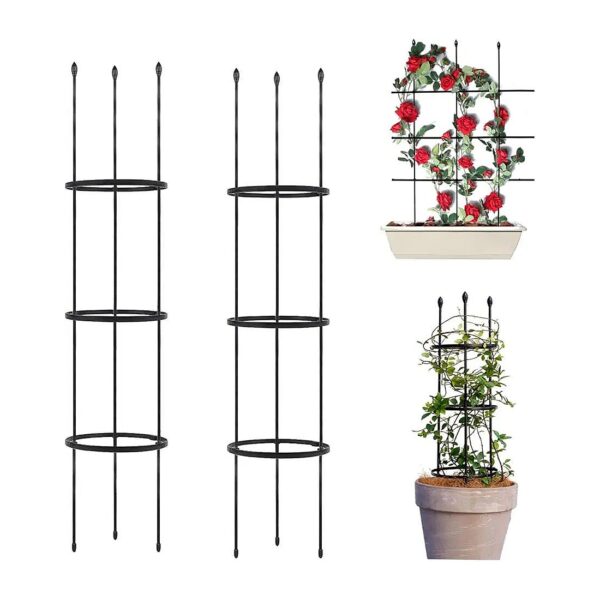 in-1 Garden Trellis Plant Stake, Adjustable Length and Height for Climbing Plants